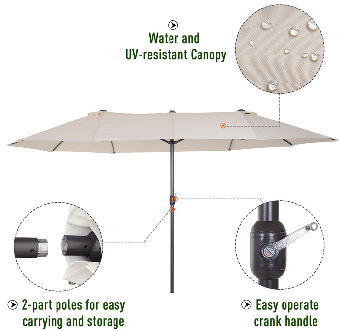 Double-Sided Patio Umbrella - Multi Market World Inc.