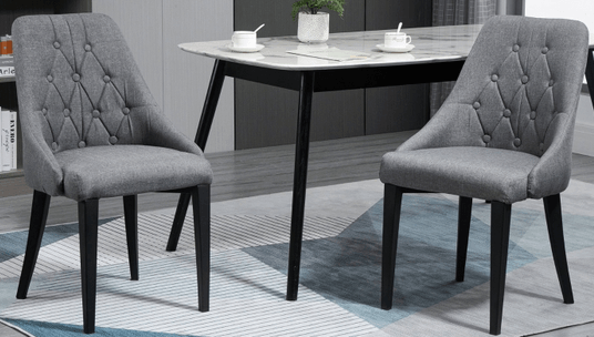 Grey luxury dining room chairs